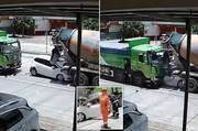 Самый везучий водитель в мире  выжил в жуткой аварии с двумя грузовиками